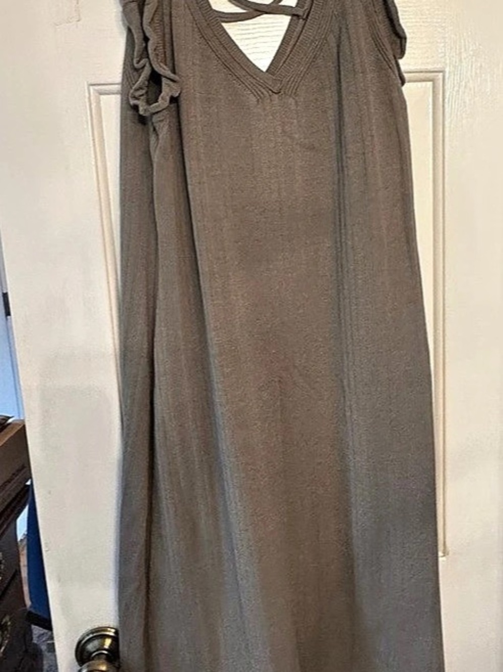 Anthropologie Daily Practice Midi Dress Maxi Dress in Green/Gray Size XL NWT